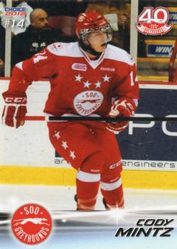 2011-12 Choice Sault Ste. Marie Greyhounds (OHL) #12 Cody Mintz Front