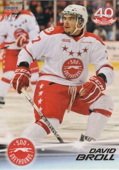 2011-12 Choice Sault Ste. Marie Greyhounds (OHL) #14 David Broll Front