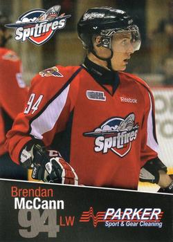 2011-12 Parker Sport & Gear Cleaning Windsor Spitfires (OHL) #NNO Brendan McCann Front