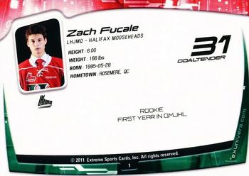 2011-12 Extreme Halifax Mooseheads (QMJHL) #1 Zachary Fucale Back