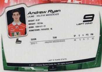 2011-12 Extreme Halifax Mooseheads (QMJHL) #7 Andrew Ryan Back