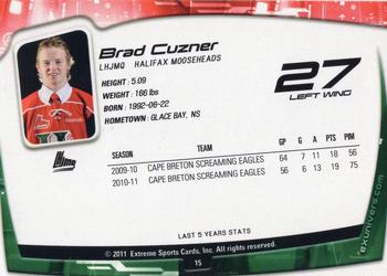 2011-12 Extreme Halifax Mooseheads (QMJHL) #15 Brad Cuzner Back