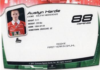 2011-12 Extreme Halifax Mooseheads (QMJHL) #22 Austyn Hardie Back
