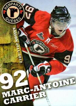 2011-12 Quebec Remparts (QMJHL) Update #4 Marc-Antoine Carrier Front