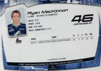 2011-12 Extreme Rimouski Oceanic (QMJHL) #15 Ryan MacKinnon Back