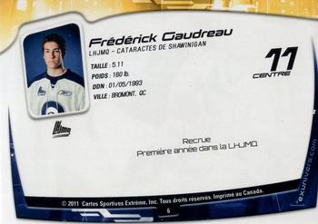 2011-12 Extreme Shawinigan Cataractes (QMJHL) #6 Frederick Gaudreau Back
