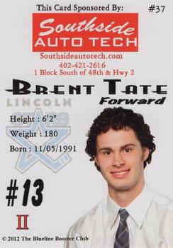2011-12 Lincoln Stars (USHL) #37 Brent Tate Back