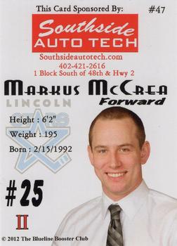 2011-12 Lincoln Stars (USHL) #47 Markus McCrea Back