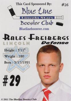 2011-12 Lincoln Stars (USHL) #26 Ralfs Freibergs Back