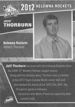 2011-12 Kelowna Rockets (WHL) #NNO Jeff Thorburn Back