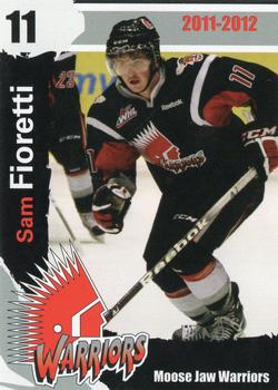 2011-12 Moose Jaw Warriors (WHL) #11 Sam Fioretti Front