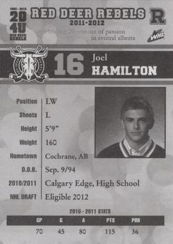 2011-12 Red Deer Rebels (WHL) #12 Joel Hamilton Back