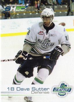 2011-12 Booster Club Seattle Thunderbirds (WHL) #12 Dave Sutter Front