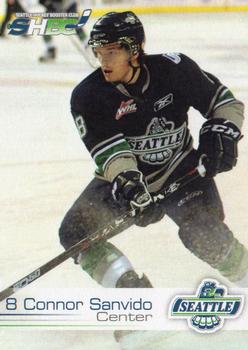 2011-12 Booster Club Seattle Thunderbirds (WHL) #19 Connor Sanvido Front