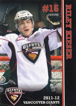2011-12 Vancouver Giants (WHL) #NNO Riley Kieser Front