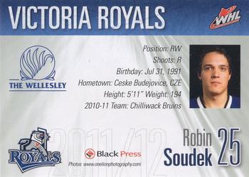 2011-12 Black Press Victoria Royals (WHL) #18 Robin Soudek Back