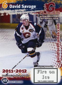 2011-12 Guildford Flames (EPL) #1 David Savage Front