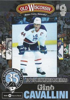2012-13 Milwaukee Admirals (AHL) Top 35 Players #9 Gino Cavallini Front