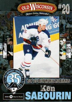 2012-13 Milwaukee Admirals (AHL) Top 35 Players #20 Ken Sabourin Front