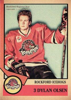 2012-13 Rockford Register Star Rockford IceHogs (AHL) #2 Dylan Olsen Front