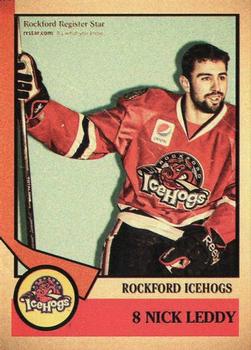 2012-13 Rockford Register Star Rockford IceHogs (AHL) #6 Nick Leddy Front