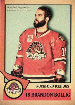 2012-13 Rockford Register Star Rockford IceHogs (AHL) #14 Brandon Bollig Front