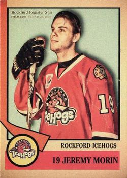 2012-13 Rockford Register Star Rockford IceHogs (AHL) #15 Jeremy Morin Front