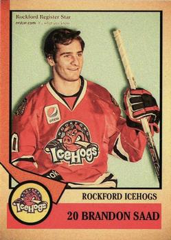 2012-13 Rockford Register Star Rockford IceHogs (AHL) #16 Brandon Saad Front