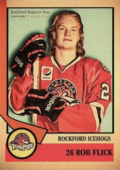 2012-13 Rockford Register Star Rockford IceHogs (AHL) #20 Rob Flick Front