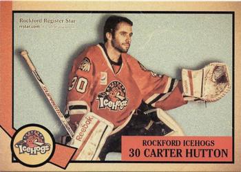 2012-13 Rockford Register Star Rockford IceHogs (AHL) #22 Carter Hutton Front
