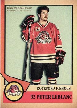 2012-13 Rockford Register Star Rockford IceHogs (AHL) #23 Peter Leblanc Front