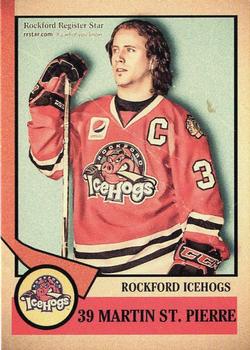 2012-13 Rockford Register Star Rockford IceHogs (AHL) #25 Martin St. Pierre Front