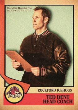 2012-13 Rockford Register Star Rockford IceHogs (AHL) #26 Ted Dent Front