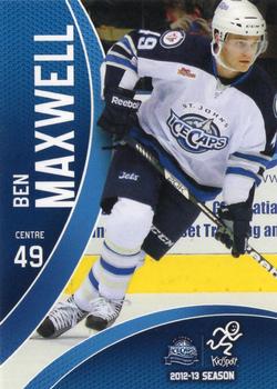 2012-13 Choice St. John's IceCaps (AHL) #NNO Ben Maxwell Front