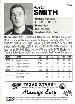2012-13 Choice Texas Stars (AHL) #20 Austin Smith Back