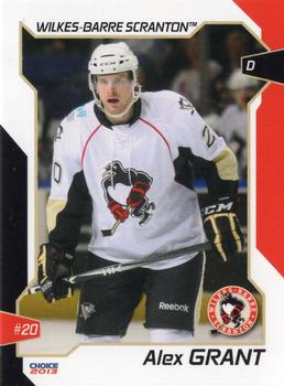 2012-13 Choice Wilkes-Barre/Scranton Penguins (AHL) #9 Alex Grant Front