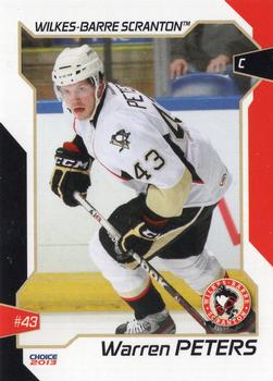 2012-13 Choice Wilkes-Barre/Scranton Penguins (AHL) #16 Warren Peters Front