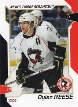 2012-13 Choice Wilkes-Barre/Scranton Penguins (AHL) #17 Dylan Reese Front