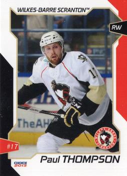 2012-13 Choice Wilkes-Barre/Scranton Penguins (AHL) #24 Paul Thompson Front