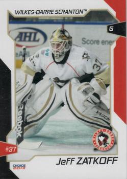 2012-13 Choice Wilkes-Barre/Scranton Penguins (AHL) #27 Jeff Zatkoff Front