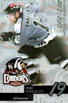 2012-13 Bakersfield Condors (ECHL) #NNO Ryan Annesley Front