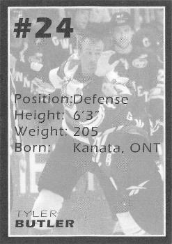 2012-13 Fort Wayne Komets (ECHL) #4 Tyler Butler Back