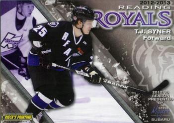 2012-13 Rieck's Printing Reading Royals (ECHL) #NNO T.J. Syner Front