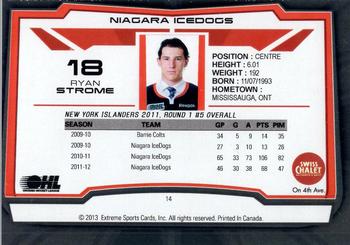 2012-13 Extreme Niagara IceDogs (OHL) #14 Ryan Strome Back