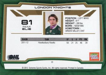 2012-13 Extreme London Knights (OHL) #23 Remi Elie Back