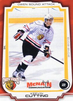 2012-13 Extreme Owen Sound Attack (OHL) #1 Keevin Cutting Front