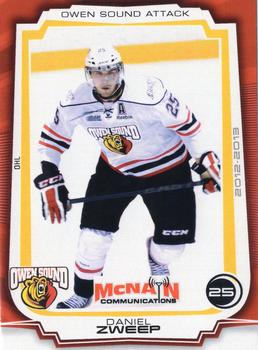 2012-13 Extreme Owen Sound Attack (OHL) #20 Daniel Zweep Front
