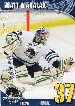 2012-13 BD's Mongolian Grill Plymouth Whalers (OHL) #11 Matt Mahalak Front