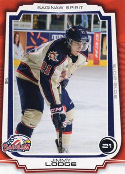 2012-13 Extreme Saginaw Spirit (OHL) #15 Jimmy Lodge Front