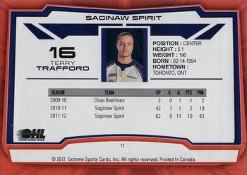 2012-13 Extreme Saginaw Spirit (OHL) #17 Terry Trafford Back